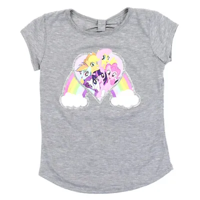 My Little Pony ☆ Little Girls' Rainbow Glitter Short Sleeve T-Shirt ☆ Sizes 4-6x • $14.95