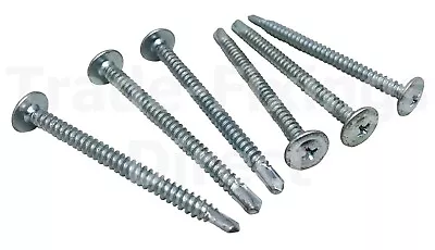 4.8 X 100mm Baypole Screws Wafer Head Self Drilling UPVC Window Screws • £0.99