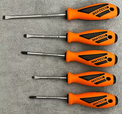 Matco Tools 5-Piece Orange Handle Screwdriver Set - Made In Germany - EXC+ • $31