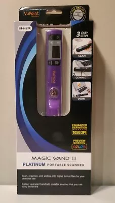 VuPoint Magic Wand III 3 Platinum Portable Scanner PDS-ST442R - • $10