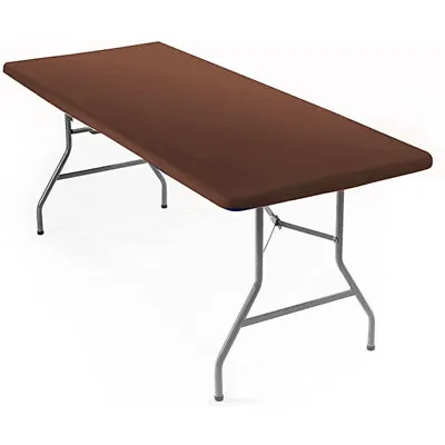 Waterproof Tablecloth Fitted Table Top Cover Rectangular Elastic Edged BBQ Cloth • £12.21
