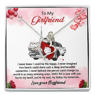 To My Girlfriend Necklace I LOVE YOU So Much Valentines Gifts From Boyfriend • $28.99