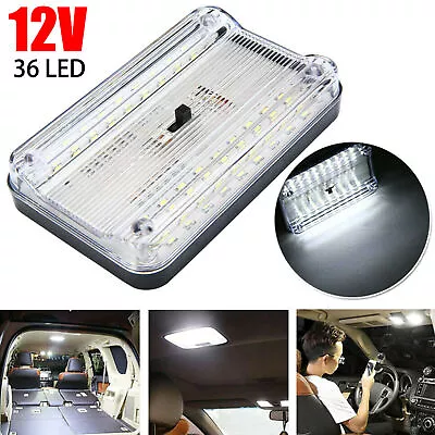 12V 36LED Interior Light RV Caravan Trailer Boat Ceiling Roof Dome With Switch • $16.99