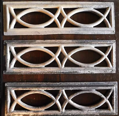 Lot Of 3 Vintage White Metal Decorative Heat Vents- Grates -restore-steam Punk • $29.99