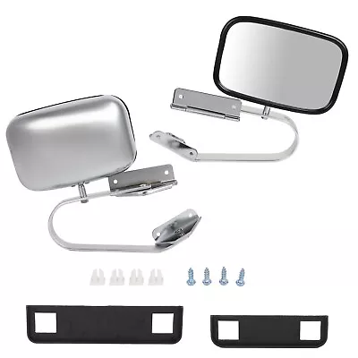 Side View Manual Mirrors Stainless Steel Pair Set For Ford F-Series Pickup Truck • $41.99