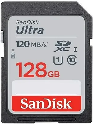 SanDisk Ultra 128 GB SDHC SDXC SD Class 10 120MB/s Memory Card SDSDUN4-128G • $12.95