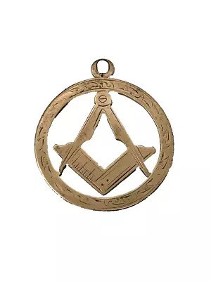 9K Gold Masonic Pendant Watch Fob Cooper Brothers Birmingham • $99.95