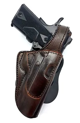 CLOSEOUT! TEXAS 1836 Right Hand Leather Rotating Paddle Holster CHOOSE GUN • $44
