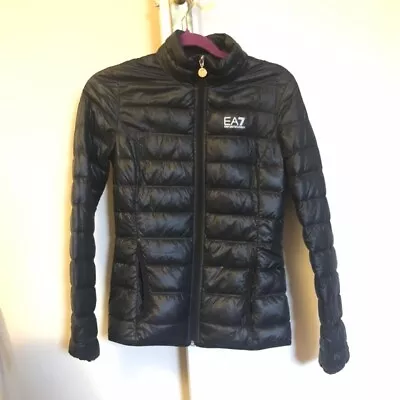 Emporio Armani EA7 Black Lightweight Waterproof Jacket Puffer (size Small) • £95