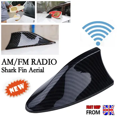 £8.69 • Buy 1PCS Carbon Fiber Car Shark Fin Aerial Antenna Roof AM/FM Radio Signal For BMW 1