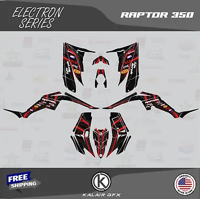 $144.99 • Buy Graphics Kit For YAMAHA RAPTOR 350 GRAPHICS (16 MIL) Electron-Red
