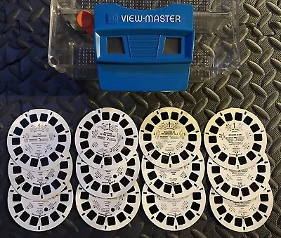 VINTAGE View-Master Viewer W/ 5 TITLES FROM SATURDAY MORNING CARTOONS '79 - '87 • $26