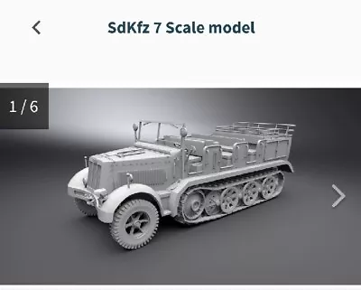 Sdkfz 7 Half Track  Ww2   1/35th Resin Printed • £55