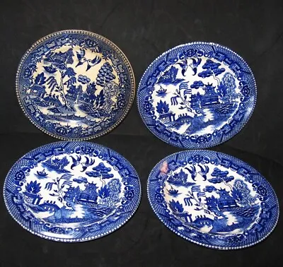 Lot Of 4 Vintage Blue Willow Bread Plates 3 Marked Made In Japan 1 Moriyama • $11.99