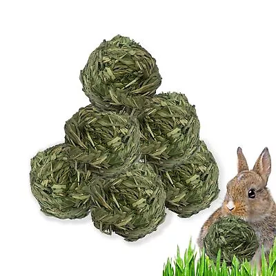 6 Pcs Bunny Timothy Grass Ball Natural Chew Toy Woven Chewing Toys Rabbit Mol... • $25.61