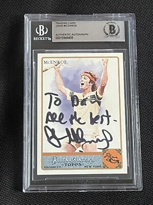 $149.95 • Buy JOHN McENROE 2011 TOPPS ALLEN & GINTER SIGNED AUTOGRAPHED CARD BAS AUTHENTIC