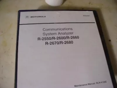 Motorola R2600 2550 Communication Analyzer Repair Manual Volume 1 Schematics • $299.99