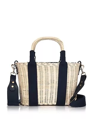 NEW AQUA Wicker Basket Bag 100% Macys/Bloomingdales Exclusive FREE Shipping • $38.49