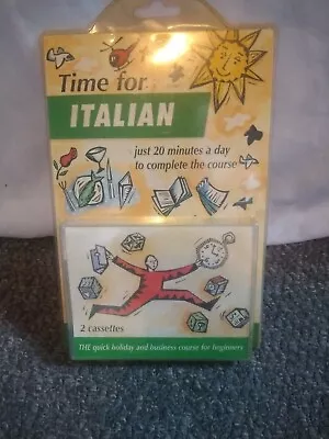 Vintage Time For Italian Audio Cassette Tapes Learn Italian For Beginners New • £9.99