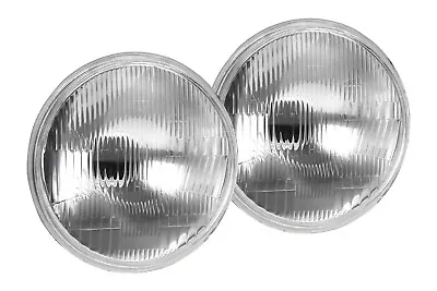 H6024 7  Round Glass Headlight Housing H4 Conversion Lights OEM LOOK PAIR NEW • $54.99