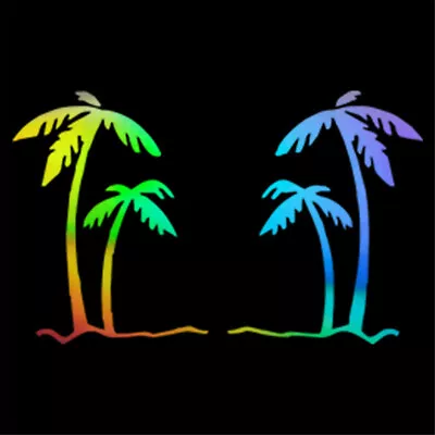 Plant Palm Tree Car Window Door Windscreen Bumper Van Laptop Vinyl Decal Sticker • $4.72