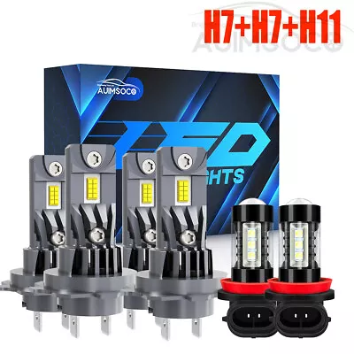 For Mini Cooper 2003 2004 2005 2006 2007 LED Headlight Fog Light Bulbs Kit 6500K • $89.99