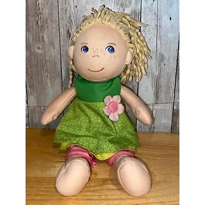 HABA Mali 12  Soft Doll With Blonde Hair Blue Eyes And Embroidered Face • $14.95