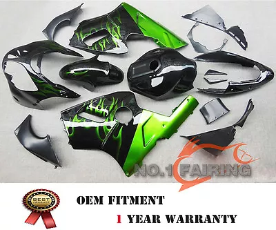 For Kawasaki Ninja ZX12R 2000-2001 Motorcycle Fairing Kit Bodywork Set ABS Green • $559.98