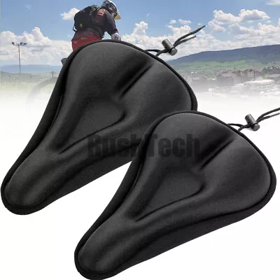 2-Pack Bike Seat Cover Comfort Cushion Cover Soft Padded Mountain Bicycle Saddle • $9.65