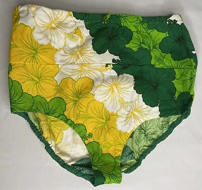 Vintage 50s/60s Hawaiian Barkcloth High Waisted Bikini Bottom • $9.99