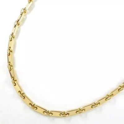 Auth Cartier Necklace Figaro Chain K18yg Yellow Gold Chain:44.4cm W:3.4mm F/s • $4963.26