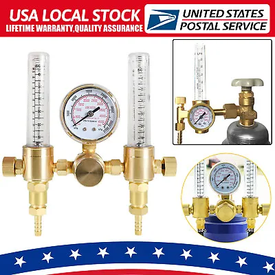 CGA580 Argon CO2 Regulator Gauge Flow Meter For Mig Tig Lincoln Welding Miller • $31.98