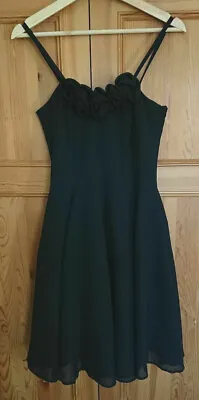 Charlotte Halton Black Strappy Dress Size 10 • £8