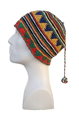 £14 • Buy Wool Topi Skull Cap Hat Tassel Knitted Winter Thick Warm Cosy Colourful Moroccan