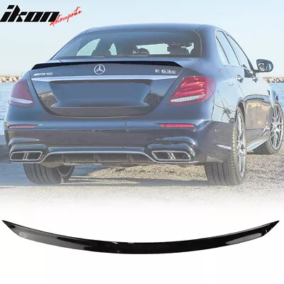 Fit 17-21 Benz W213 E-Class Sedan AMG Style Trunk Spoiler ABS Painted #040 Black • $113.96