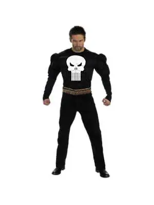 Adult Punisher Costume Size: Size 46 Color: Black • $39.99