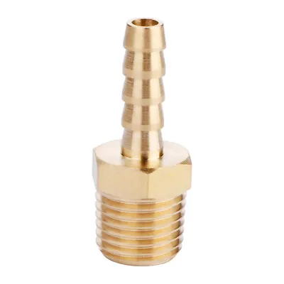 U.S. Solid 1/4  Hose Barb Brass Fitting NPT 1/4  Male 1pc • $8.19