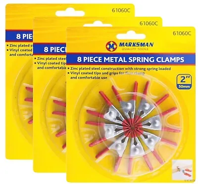 24 X Metal Spring Clamps Strong Set Clamp Soft Grip Craft Clips Photo 2” • £8.98