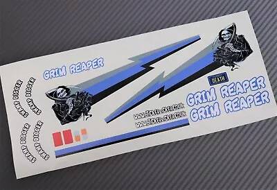 Grim Reaper Retro Death Theme Vinyl Stickers Fit Tamiya Lunch Box & Tyre Decals • £9.95