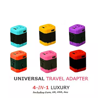 $16.59 • Buy Universal Travel Adapter USB Charger UK US EU AU Plug Converter Adapter