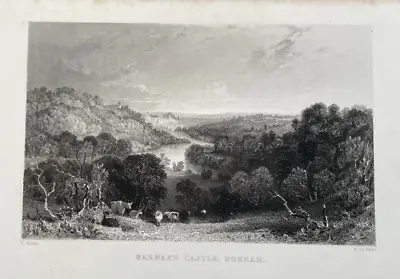 Antique Print Barnard Castle Durham 1835 Published By T Allom • $6.22
