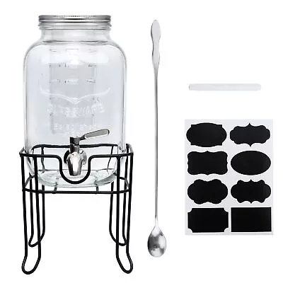 1 Gallon / 4000ml Clear Mason Jar With Lids Airtight Glass Jars With Stainle... • $41.66