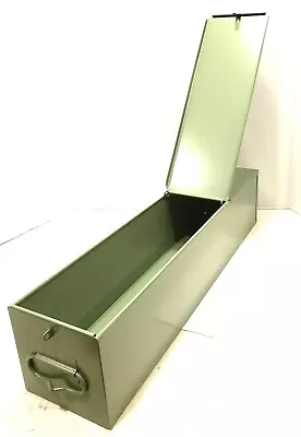 $20 • Buy Safe Deposit Box, Sage Green, Deep And Narrow With Lid Clip