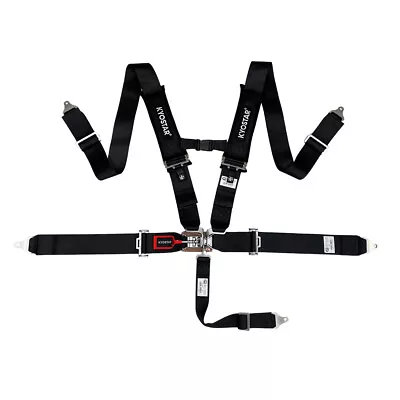 Black 5-Point SFI 16.1 Safety Harness Polyest 3 Inch Race Car Seat Belts Kyostar • $112.65