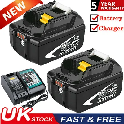 £25.89 • Buy Genuine New Star Battery For Makita 18 Volt 6.0Ah Li-Ion LXT LED Battery BL1860 