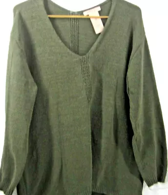 Philosophy By Republic Clothing  Size M  Sweater Crew Neck Dark Green • $12.99