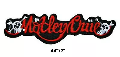 Mötley Crüe Rock And Roll Band Embroidered Iron On Patch 4.4  X 2  Motley Crue • $5.59