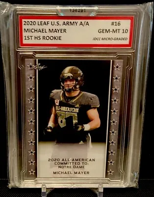 Michael Mayer 2020 Leaf U.S. Army All American #16 1st HS RC GEM 💎 MINT 10 • $150