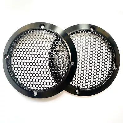 3.5 Black Full Metal Aluminium Speaker Cover Mesh Grills For Car Audio DJ PA  • $28.99