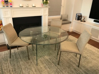$50 • Buy Glass Dining Table And 4 (Four) Chairs